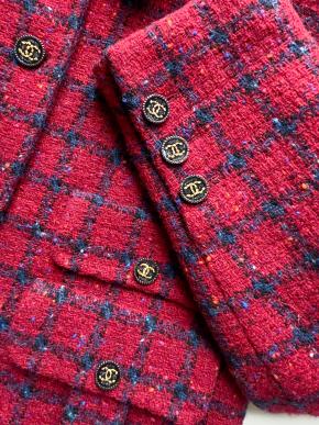 Chanel Runway Red Tweed Jacket 4