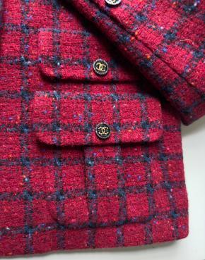 Chanel Runway Red Tweed Jacket 5