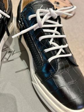 Black Mock Croc Trainers 3
