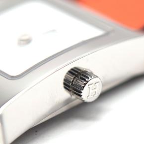Hermes Small "Heure H" Watch With Orange Strap 10