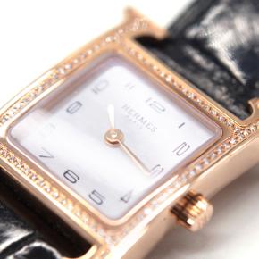Hermes 18-karat Rose Gold Alligator Mother-of-pearl H Watch 6