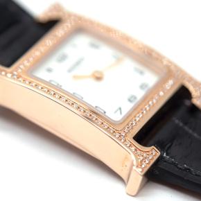 Hermes 18-karat Rose Gold Alligator Mother-of-pearl H Watch 5