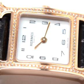 Hermes 18-karat Rose Gold Alligator Mother-of-pearl H Watch 8