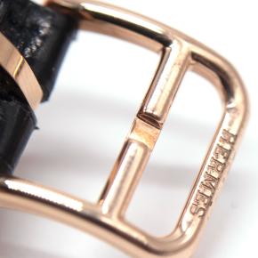 Hermes 18-karat Rose Gold Alligator Mother-of-pearl H Watch 7