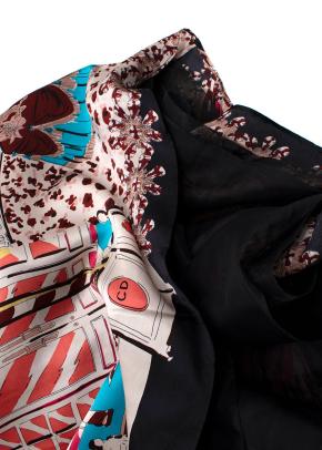 Dior Silk Printed Midi Skirt 9
