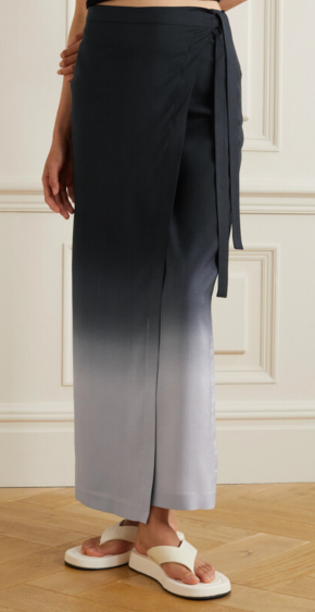 The Row Kawa Ombré Silk Maxi Wrap Skirt 2