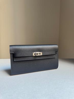 Hermes Black Epsom Kelly To Go 5