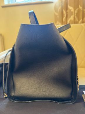 Chanel Large Black Leather Deauville Shoulder Tote Bag 6