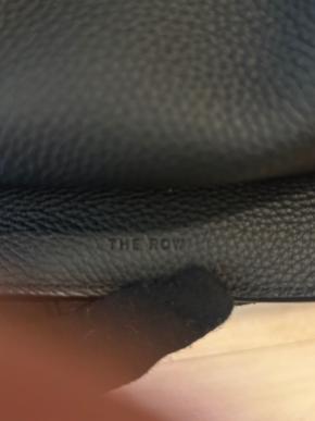 The Row Black Grained Leather Margaux 15 5
