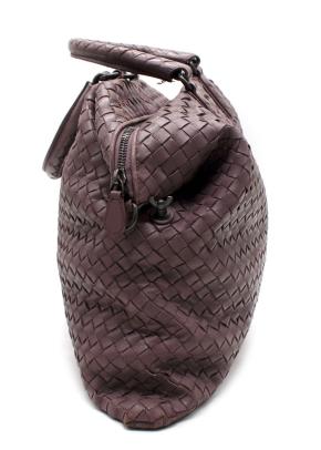Bottega Veneta Intrecciato Convertible Tote in Burgundy 12