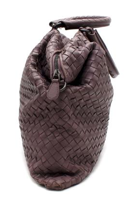 Bottega Veneta Intrecciato Convertible Tote in Burgundy 3