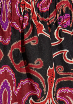 Rachel Zoe 'Ariana' Off The Shoulder Silk Paisley Dress 5