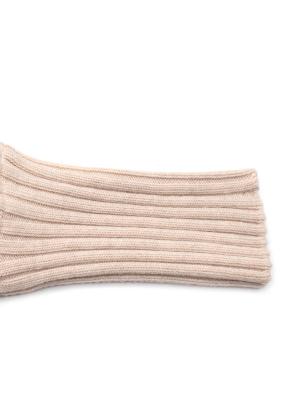 Chloe Neutral Silk Blouse with Wool Neck Detail 7