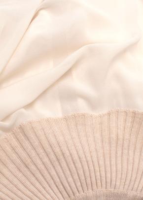 Chloe Neutral Silk Blouse with Wool Neck Detail 9