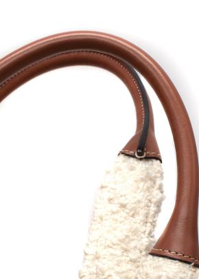 Celine Triomphe Large Cabas Thais White/Green Canvas Leather Large Tote Bag 12