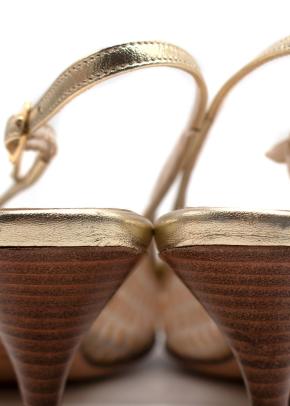 Emma Hope Gold Mesh Kitten Heels 3