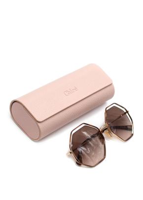 Chloé  Poppy Hexagonal Metal Sunglasses 4