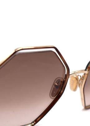 Chloé  Poppy Hexagonal Metal Sunglasses 7