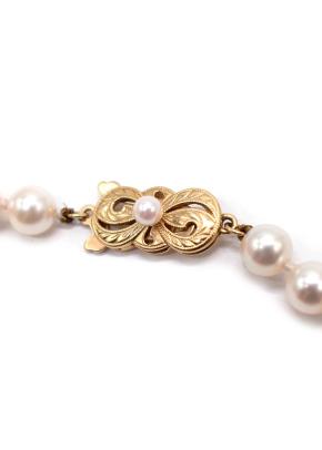 Mikimoto Current Cultured Pearl Strand Necklace 18k Gold 8
