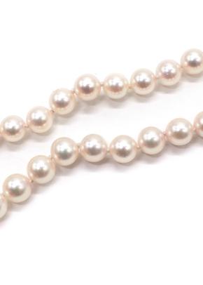 Mikimoto Current Cultured Pearl Strand Necklace 18k Gold 4
