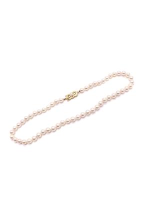 Mikimoto Current Cultured Pearl Strand Necklace 18k Gold 7