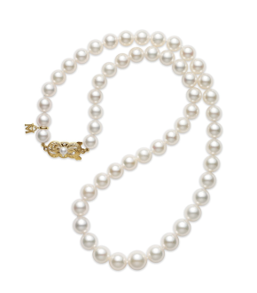 Mikimoto Current Cultured Pearl Strand Necklace 18k Gold 2