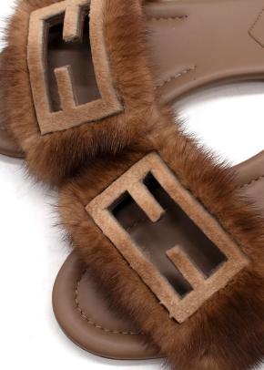 Fendi Mink Baguette Slides 8
