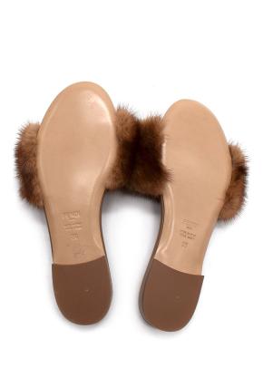 Fendi Mink Baguette Slides 5
