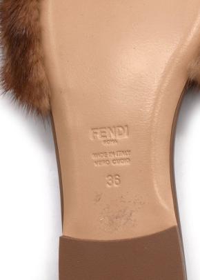 Fendi Mink Baguette Slides 9