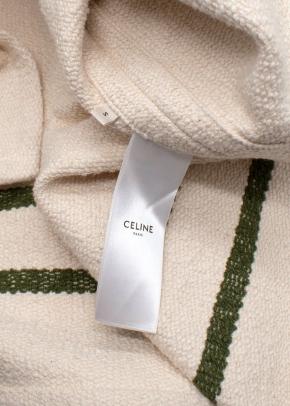 Celine Hooded Poncho with Leather Tassel Ties 5