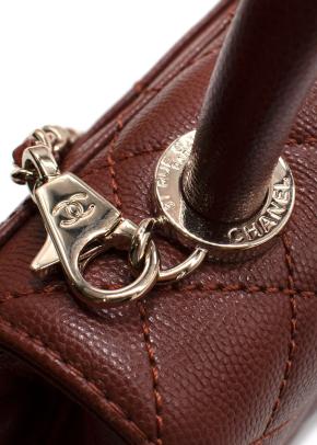 Chanel Sold Out Nut Brown Mini Coco Top Handle Bag 10