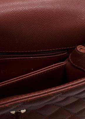 Chanel Sold Out Nut Brown Mini Coco Top Handle Bag 21