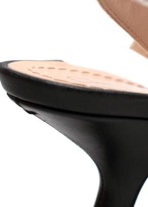 Dior J'Adior Black Textured Slingback Kitten Heels 9