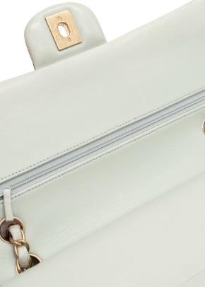 Chanel  Lambskin Hand Painted Feministe Newsprint Medium Double Flap Bag 9