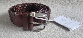 Brunello Cucinelli Plaited  Brown Leather Belt 3