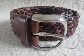 Brunello Cucinelli Plaited  Brown Leather Belt 2