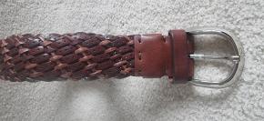 Brunello Cucinelli Plaited  Brown Leather Belt 4