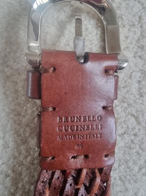 Brunello Cucinelli Plaited  Brown Leather Belt 5
