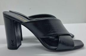 Saintt Laurent Black Leather Loulou Mules 3