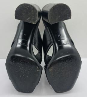 Saintt Laurent Black Leather Loulou Mules 8