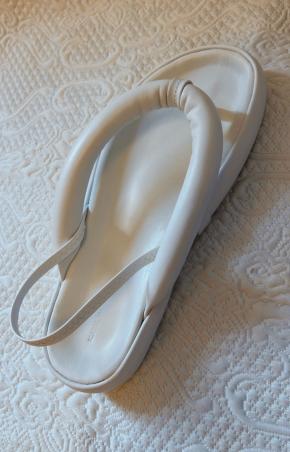 Isabel Marant White Leather “Orene” Platform Sandals 10