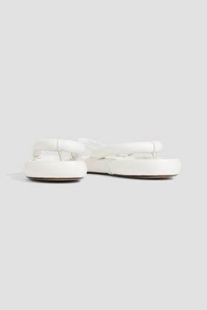 Isabel Marant White Leather “Orene” Platform Sandals 4