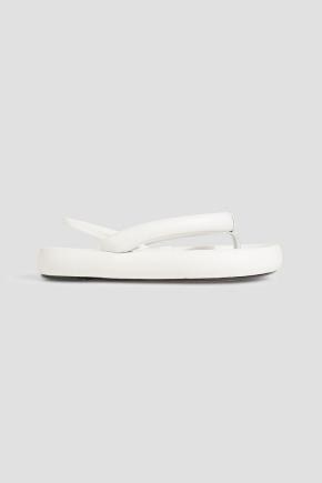 Isabel Marant White Leather “Orene” Platform Sandals 6