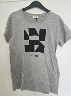 Celine Grey Abstract Design T-Shirt 2