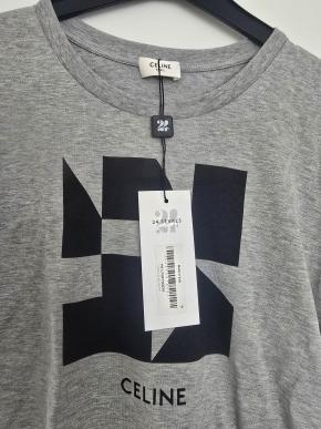 Celine Grey Abstract Design T-Shirt 3