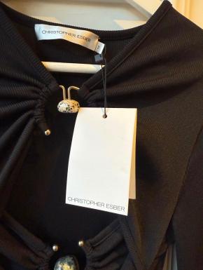 Christoper Esber Black Jersey Cut Out Dress 5