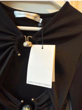 Christoper Esber Black Jersey Cut Out Dress 6