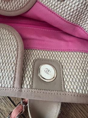 Chanel Striped Canvas Deauville Bag 14