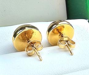 Bespoke Gold And Enamel Dome Earrings 10mm 6