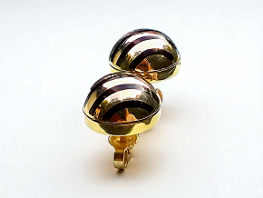 Bespoke Gold And Enamel Dome Earrings 10mm 2